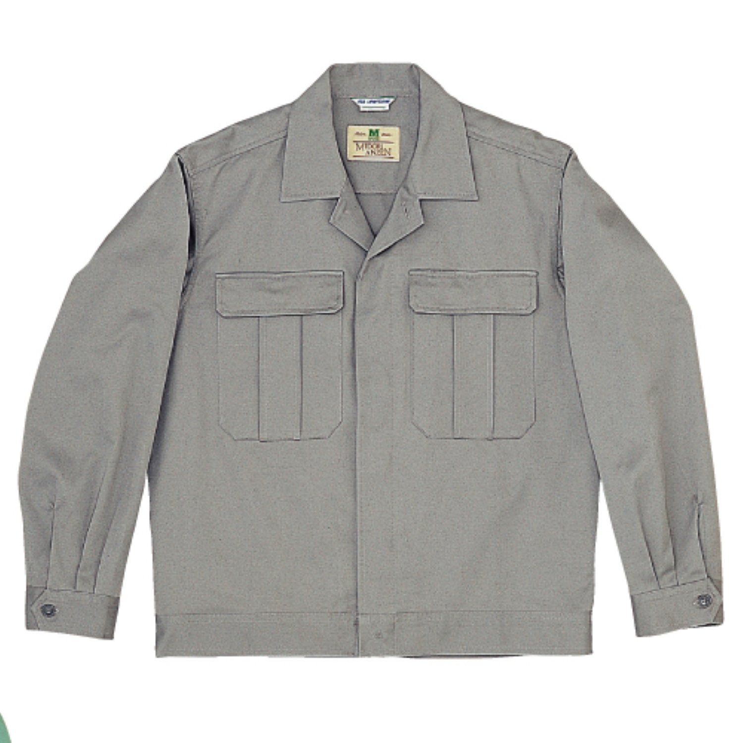 新品 [ミドリ安全] 作業服 長袖 ジャンパー 綿100％ 男女兼用 M6071 上 グレー 5L