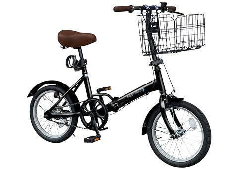 折りたたみ自転車 16 インチ 軽量 着脱可能カゴ ミニベロ 折りたたみハンドル フロントライト ワイヤーロック錠 プレゼント [EB-16]ma 0d190169