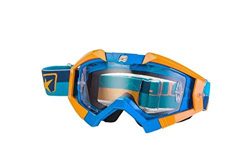 新品 ariete(アリート) オフロードゴーグル(MX GOGGLE) RIDING CROWS TOP LINE クリアレンズ、ブルー×蛍光オレンジ 13953-TAOF