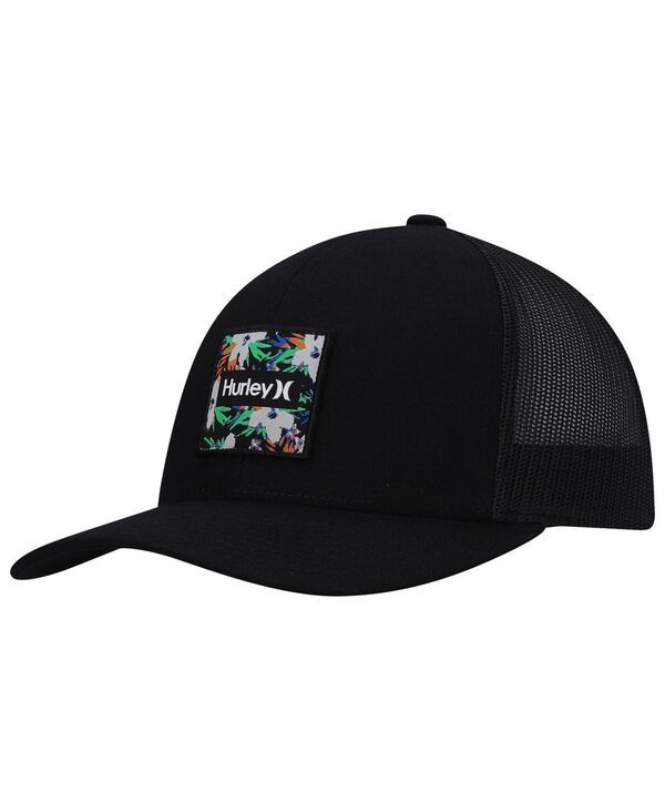 ハーレー メンズ アクセサリー 帽子 Hurley Mens Black Seacliff Trucker Snapback Hat Black ブラック