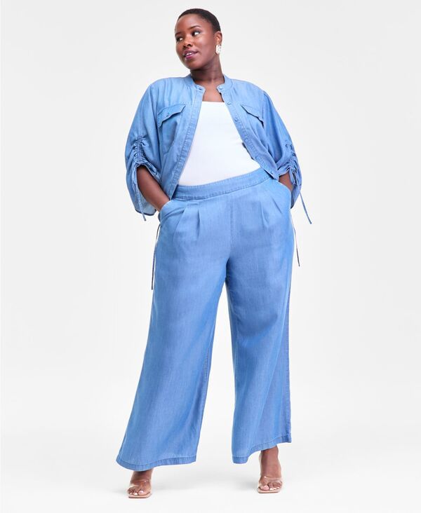 アイエヌシー インターナショナル コンセプト レディース ボトムス カジュアルパンツ プリーツ INC International Concepts Womens HighRise Pleated PullOn WideLeg Pants PXS3X Medi