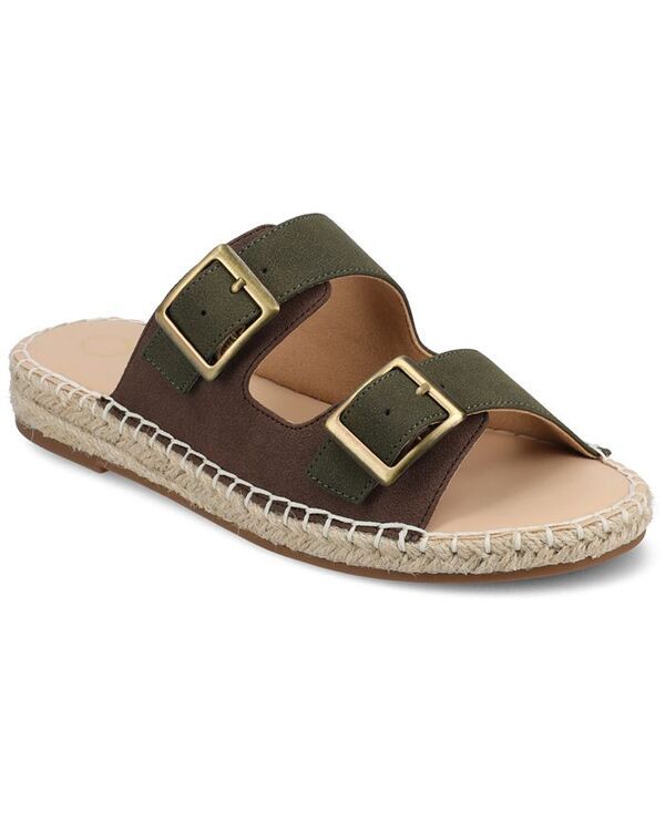 ジュルネ コレクション レディース シューズ サンダル Journee Collection Womens Tresah Double Strap Espadrille Sandals Olive オリーブ