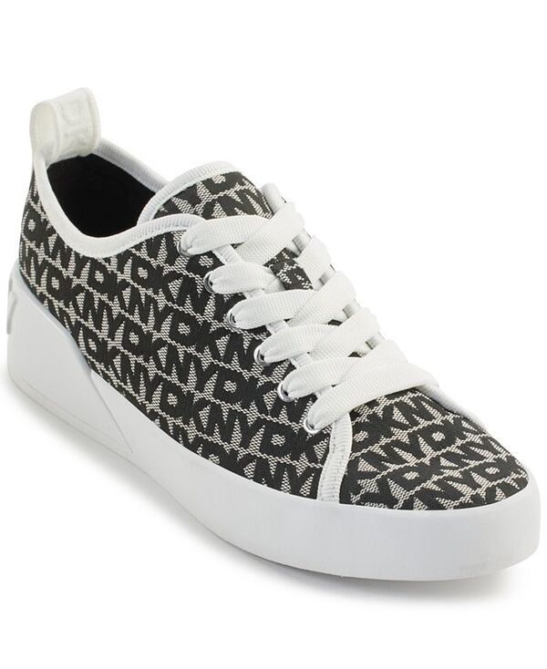 ダナ キャラン ニューヨーク レディース シューズ スニーカー レース DKNY Womens Mar Lace Up Sneakers White and Black ホワイト