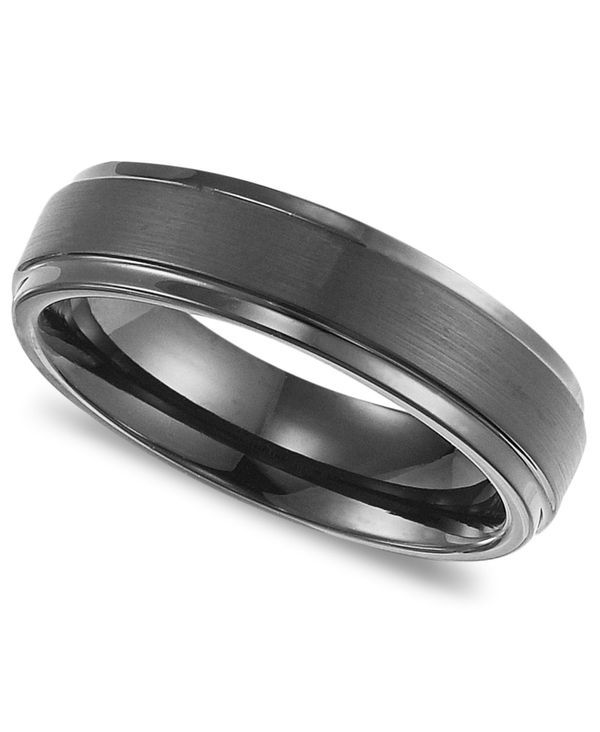 トリトン メンズ アクセサリー リング Triton Mens Black Tungsten Carbide Ring Comfort Fit Wedding Band 6mm Tungsten ブラック