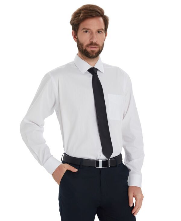 クラブルーム メンズ トップス シャツ Club Roomens Pinpoint Solidresshirt White ホワイト