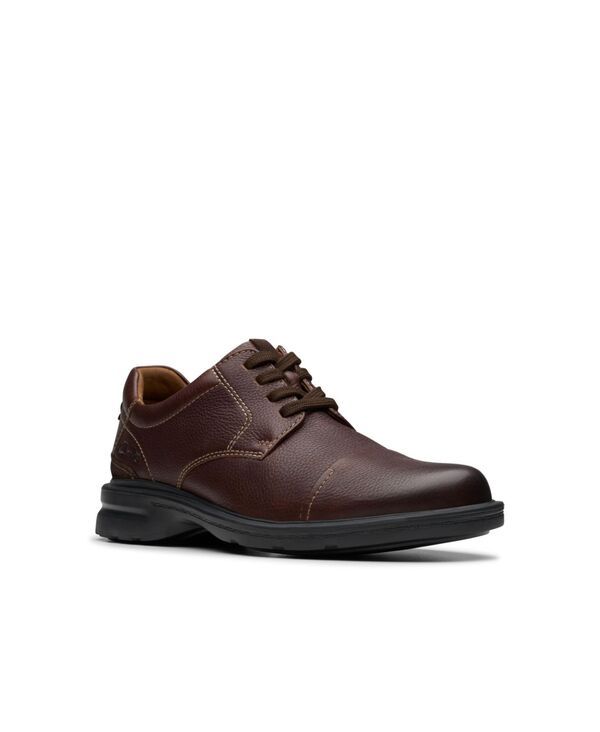 クラークス メンズ アクセサリー 帽子 キャップ Clarks Collection Mens Gessler Cap Toe Dresshoes Brown Tumbled Leather ブラウン