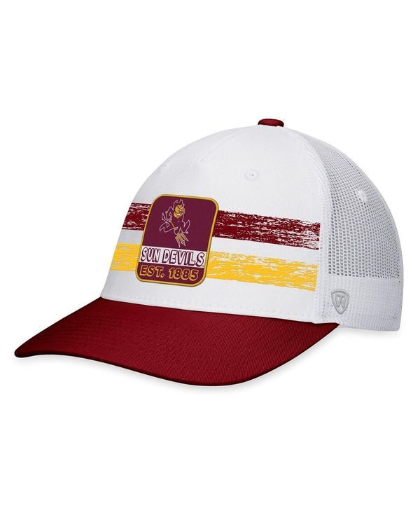 トップオブザワールド メンズ アクセサリー 帽子 Top of the World Mens White Maroon Arizona State Sun Devils Retro Fade Snapback Hat White Maroon ホワイト