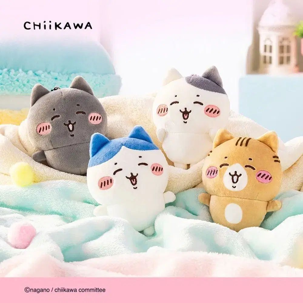 ちいかわ) ハチワレと友達たち マスコット (ぬいぐるみ) 4種 まとめ出品 ちいかわ