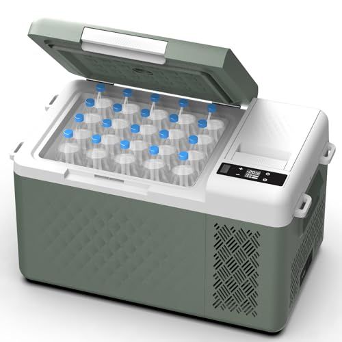 【2026新登場】Alpicool 車載冷蔵庫 19L -20℃?20℃ 急速冷凍 バッテリー内蔵可能 USB出力ポート ポータブル冷蔵庫 HH/ECOモード 3WAY電源 DC12V/24V AC100V 電池 車載冷蔵冷凍庫 固定用穴付き 9264a9b7