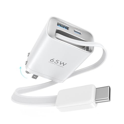 【新品】65W 急速充電器 Type-C 巻き取り式 【95CMコード内蔵】 折りたたみプラグ【PSE技術基準適合/GaN採用】 PD 充電器 3ポートケーブルー体型 PD/QC3.0/PPS規格対応 Macbook/iPhone/iPad/ fe91fc15