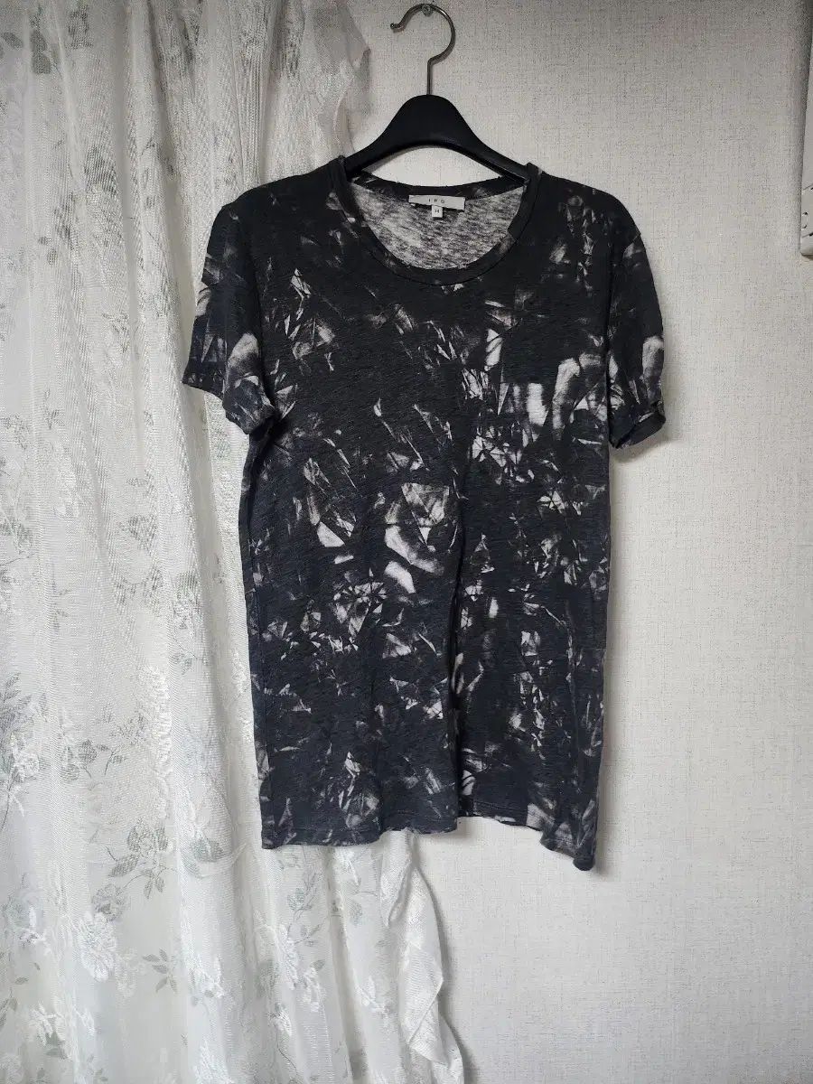イロ リネン100%ダメージ Tシャツ