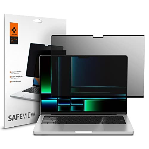 Spigen MacBook Pro 14インチ M5 Max/M5 Pro/M5/M4 Max/M4 Pro/M4/M3 Max/M3 Pro/M3/M2 Max/M2 Pro/M1 Max/M1 Pro 覗き見防止 強化ガラスフィルム マ e90d22c8