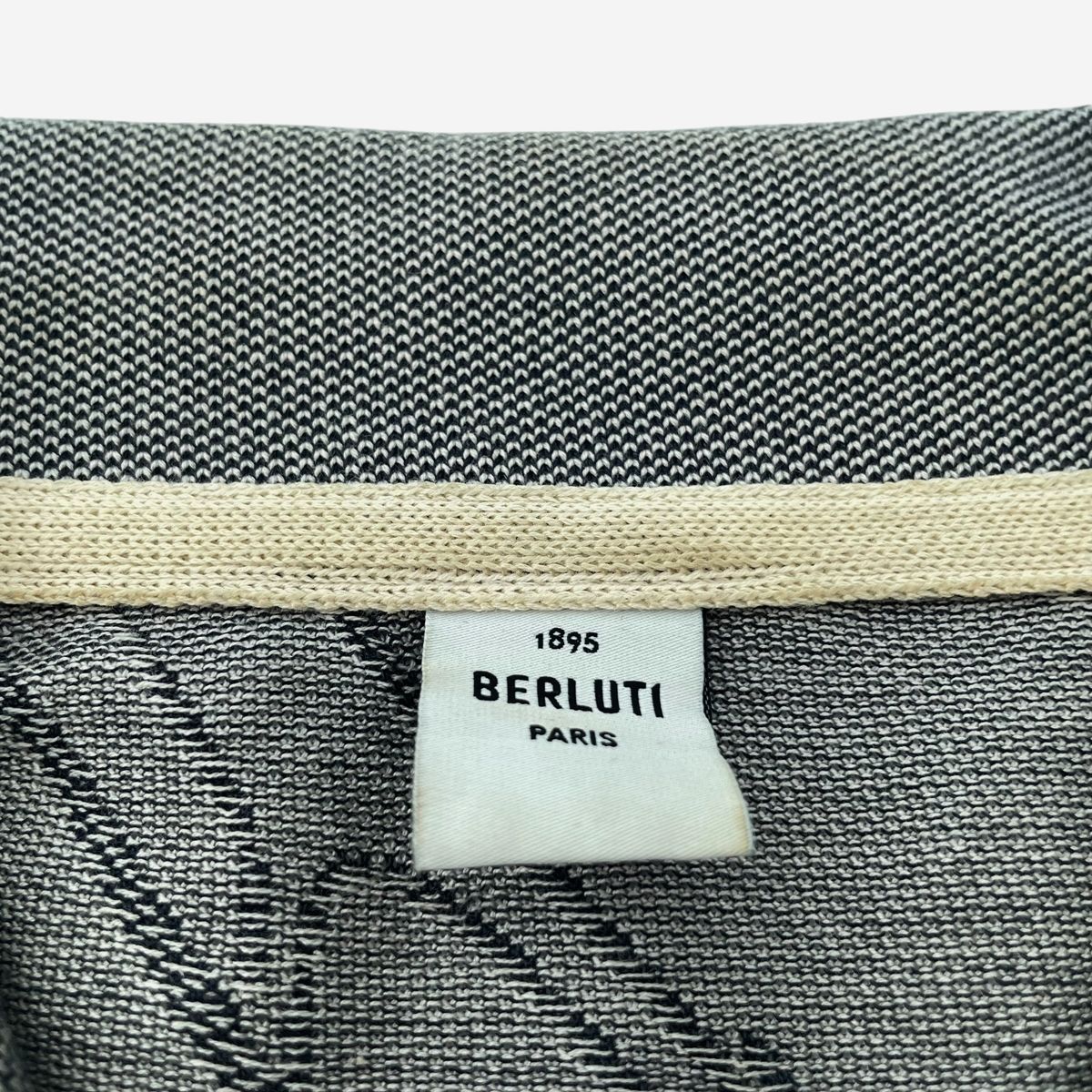 中古】Berluti ベルルッティ カリグラフィ ポロシャツ グレイ Lサイズ