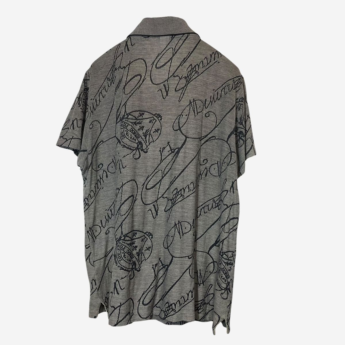 中古】Berluti ベルルッティ カリグラフィ ポロシャツ グレイ Lサイズ