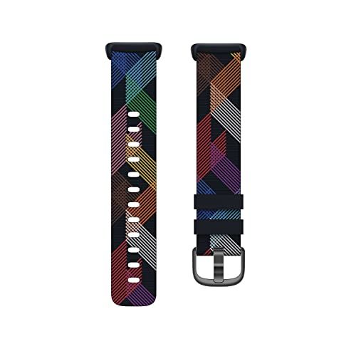 Fitbit Charge 6 & Charge 5 用 純正 アクセサリー ウーブンベルト プリズムプライド Sサイズe acd03544