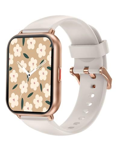 RUIMEN スマートウォッチ 通話機能付き レディース Smart Watch iPhone アンドロイド対応 女性生理周期管理 歩数計 腕時計 着信通知 懐中電灯 天気予報 音楽制御 IP68防水 長持ちバッテリー ストップウォッチ 目覚 36fcea43