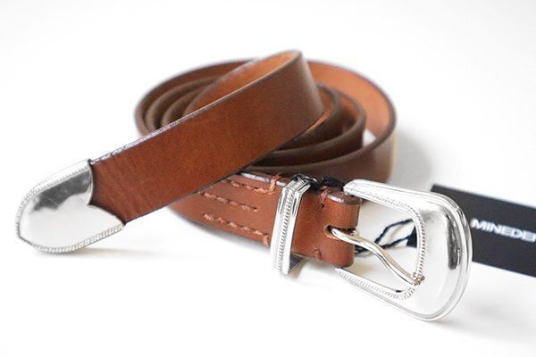 ○ MINEDENIM ◇ Western Leather Belt ウエスタン 牛革 レザーベルト