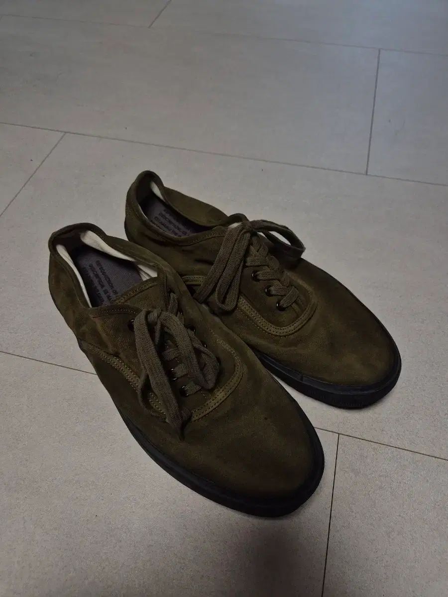 REPRODUCTION OF FOUND ミリタリー デッキシューズ スウェード オリーブ 44