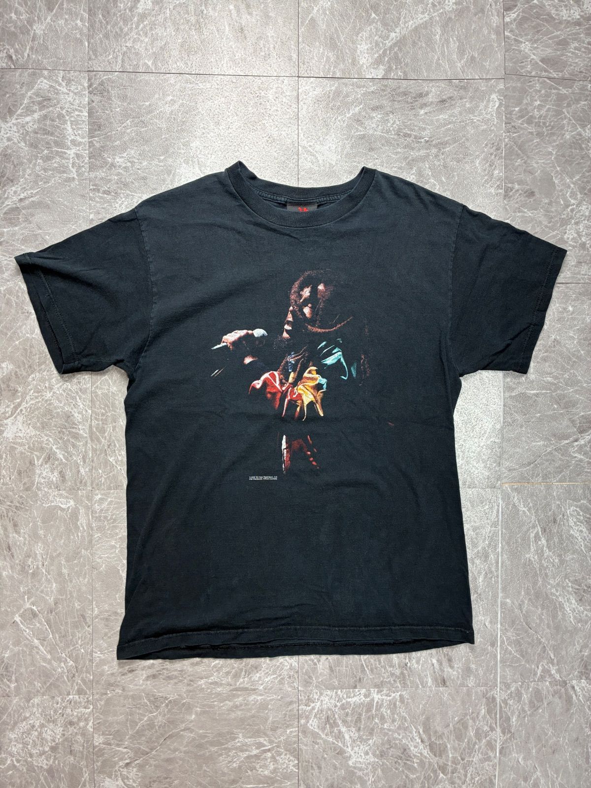 ボブマーリー 黒 プリントTEE L 00s ZION バンドTEE シングルステッチ コピーライト US古着 美品