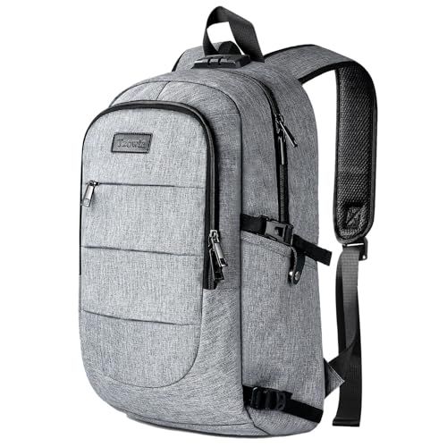 【新品】[Tzowla] ノートパソコン用バックパック 男女兼用 盗難防止 耐水 作業用バックパック USB充電とロック付き １５．６インチ コンピューターバッグ ? グレー色 cd323b01