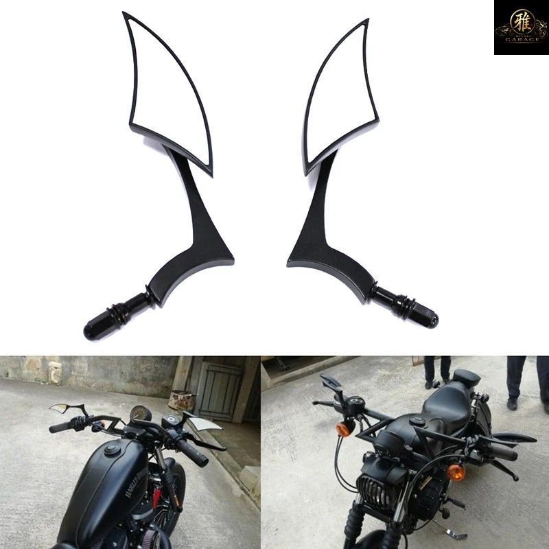 ブレードクロームモーターサイクルミラーアルミニウムホンダVTX1300C FURY VT13CX VT1300CXリアビューミラー8mm 10mmモペットハンドルバー