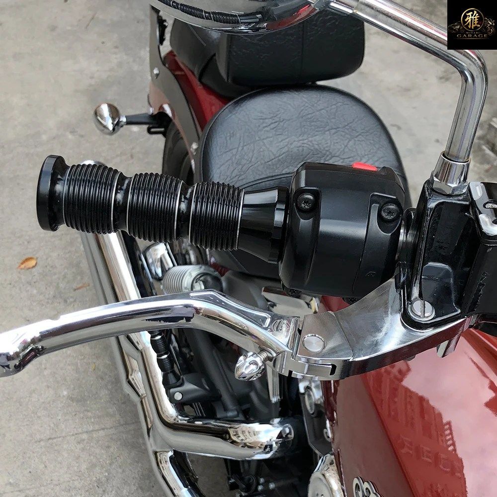 オートバイ用ハンドルバーグリップ アルミ製ハンドグリップ 左右兼用 インディアン スカウト シックスティ ABS トゥエンティ ローグ 2015-2