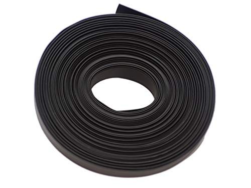 熱収縮チューブ 内径10ミリメートル φ10mm 平置き幅17mm 切り売り 印字無しで綺麗☆ 収縮比率2:1 (10mm→5mm) シュリンクチューブ 絶縁チューブ 防水 高難燃性 収縮チューブ (20M, ブラック（黒色）)ma 81cc0d28