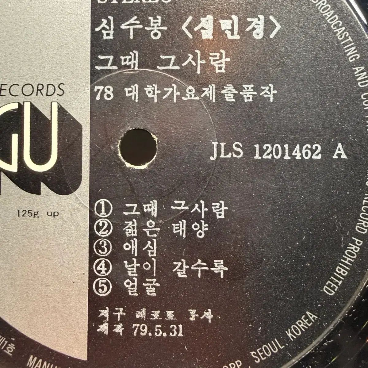 シム・スー・ボン 行こう lp LP その時のあの人