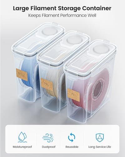 YOOPAI フィラメント収納ボックス 4個セット ? 3Dプリンターフィラメント用密閉保管ケース ? 乾燥剤＆ラベル付き携帯型収納ボックス 防水・防塵仕様 4.0L（約22.9×20.3×7.6cm） 国内発送 69874434