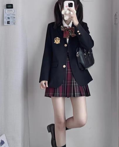 [QOOLY?] スクール制服 フォーマル スーツ 5点セット 女子高生制服 卒業式 入学式 受験 面接 大きいサイズ black XL/ 2c272a4c