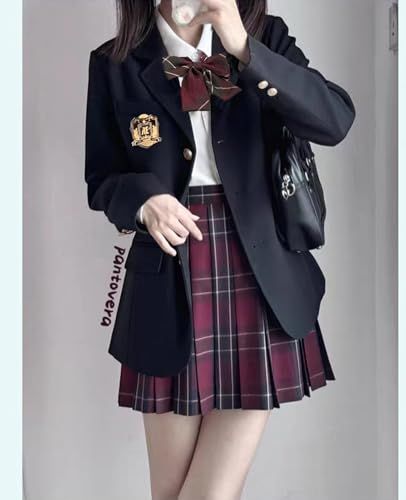 [QOOLY?] スクール制服 フォーマル スーツ 5点セット 女子高生制服 卒業式 入学式 受験 面接 大きいサイズ black XL/ 2c272a4c