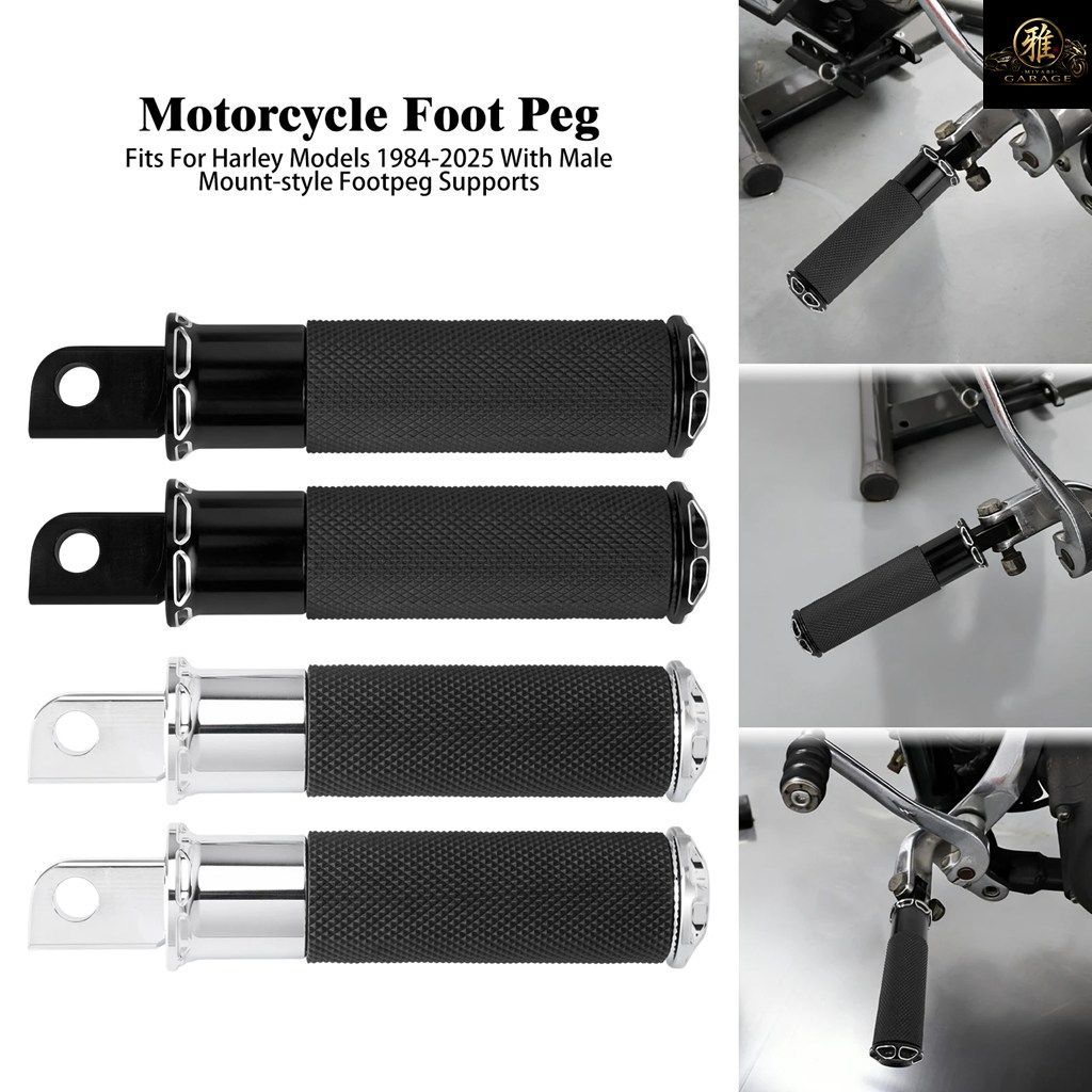 オートバイ後部座席用フットペグペダルフットレストオスマウントフットペグハーレースポーツスターXLツーリングロードグライドソフテイルダ