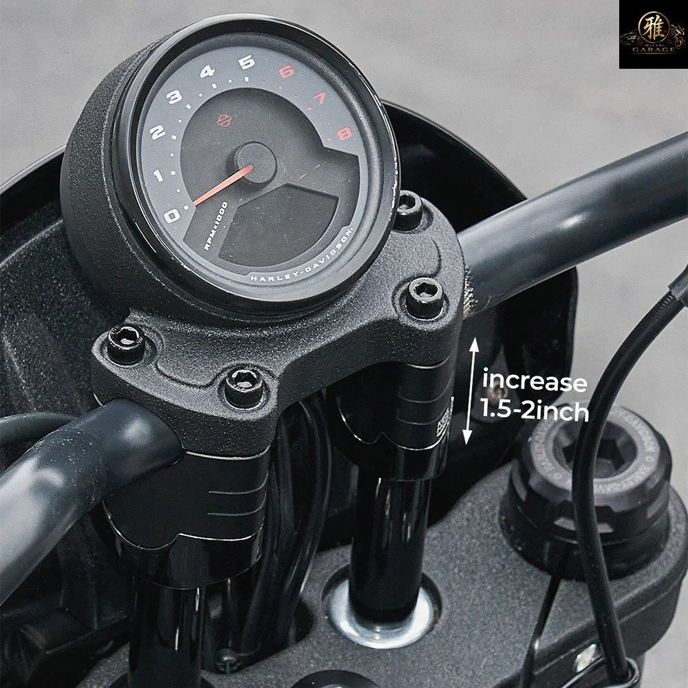 KEMIMOTO モーターサイクルハンドルバーライザークランプマウント ローライダーS FXLRS 2022 2023用 ハンドルバー高さアップ モーターサイ
