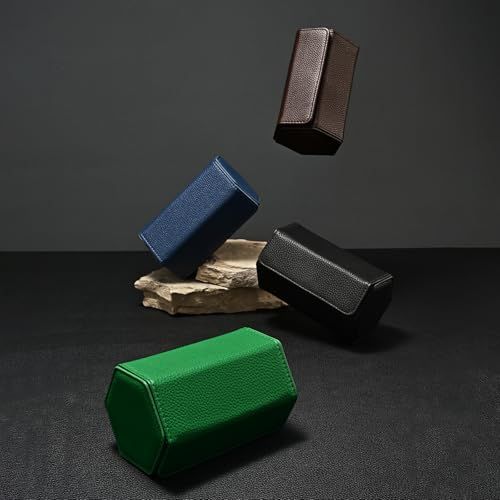 【新品】時計ケース 腕時計 ケース 2本 持ち運び PUレザー 高級 トラベル 出張 プレゼントなどに適当 適格請求書に対応 B01901 (ブラック) 4d4e8d5b