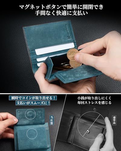 【新品】財布 メンズ 2つ折り プエブロレザー 本革 日本製 二つ折り財布 薄型財布 コンパクト財布 小さい お札入れ2室 一流の革職人が作る 紳士用 金運 ビジネス プレゼント (ブルー) 5dd3c5c0 【新品】財布 メンズ 2つ折り プエブロレザー 本革 日本製 二つ折り財布 薄型財布 コンパクト財布 小さい お札入れ2室 一流の革職人が作る 紳士用 金運 ビジネス プレゼント (ブルー) 5dd3c5c0