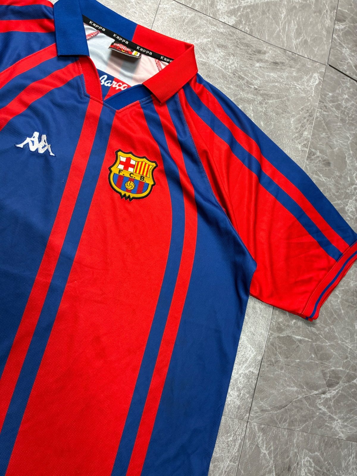 KAPPA バルセロナ 96-97 ホーム ユニフォーム 赤 XL～2XL 美品 ゲーム