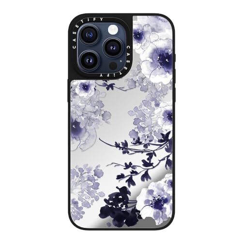 CASETiFY MagSafe 対応ミラー iPhone 15 Pro Max ケース [反射性 / 1.5mからの落下試験をクリア / MagSafe に対応] - BLUE SPRING - シルバー (ブラックバンパー)ma e6aa82d5