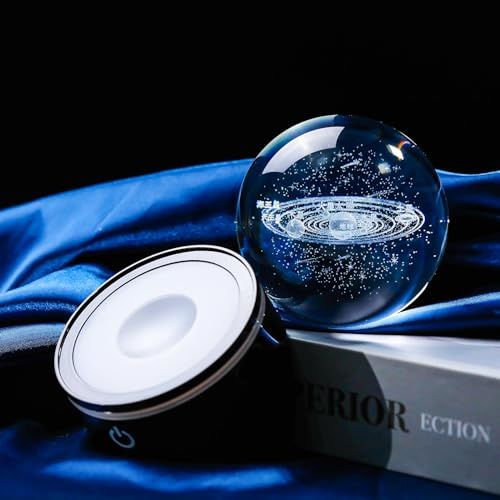 3D宇宙 K9クリスタルボール 太陽系 模型 誕生日プレゼント 男性 女性 人気【正規品】インテリア オシャレ 癒しグッズ 水晶玉 LEDライトベース 間接照明 雰囲気作り 飾り 記念日 母の日 父の日 カップル 彼女 彼氏 子供 友達 ギフ 9dce1b80