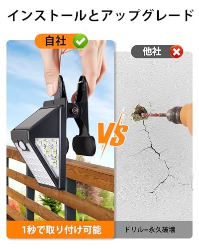72LED ソーラーライト 屋外 IP65防水 人感センサーライト 屋外 ソーラー充電 クリップ式 3面発光 600ルーメン超高輝度 昼白色6500K 3つ感知モード搭載 クリップライト 自動点灯 消灯 常夜灯 防犯対策 玄関 廊下 軒先 駐 a24b2bc2 72LED ソーラーライト 屋外 IP65防水 人感センサーライト 屋外 ソーラー充電 クリップ式 3面発光 600ルーメン超高輝度 昼白色6500K 3つ感知モード搭載 クリップライト 自動点灯 消灯 常夜灯 防犯対策 玄関 廊下 軒先 駐 a24b2bc2