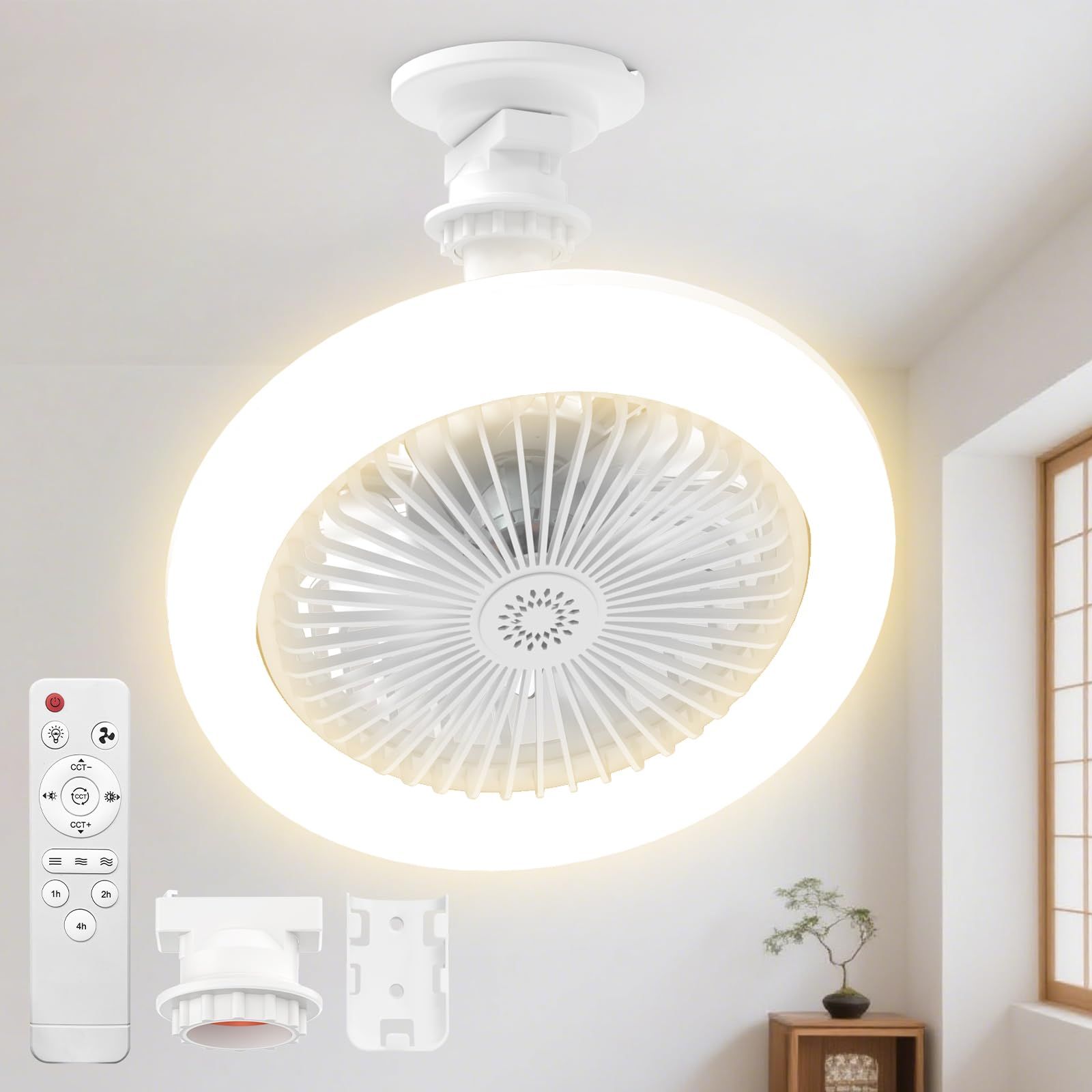 【壁スイッチのメモリー・省エネ】ATOPSUN シーリングファンライト ファン付き照明 LED シーリングファン 小型 扇風機 天井 24W 100W相当 2000LM E26口金 DCモーター 無階段調色調光 3段階風量調整 タイマー機能 dda7a461 【壁スイッチのメモリー・省エネ】ATOPSUN シーリングファンライト ファン付き照明 LED シーリングファン 小型 扇風機 天井 24W 100W相当 2000LM E26口金 DCモーター 無階段調色調光 3段階風量調整 タイマー機能 dda7a461