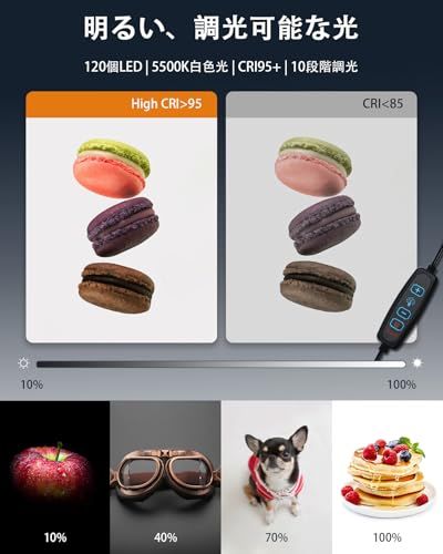 DUCLUS 撮影ボックス 30cm 撮影ブース 折りたたみ、Light Box 簡易 写真スタジオ 調光可能な120個のLEDライト、8枚背景 商品撮影用キット″mn 03706159