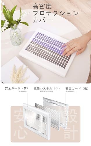 Mottinhill電撃殺虫器 誘蛾灯 光源吸引式 電気式蚊取り器 両面捕獲 静音設計 壁掛け/卓上両用 ベビー/ペット安心 屋内/屋外可 - D114″mn 693e1857
