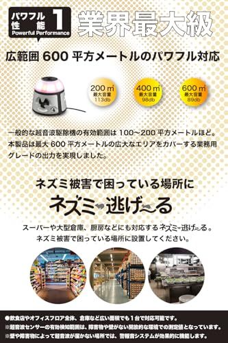 ネズミ駆除 超音波 業務用強力【PSE認証済ACアダプター付】 360°スピーカ 最大有効範囲600m2【鼠に特化×慣れを防ぐ警告音と強力LED発光を加えたランダムモード搭載×業界最大級のパワフル設計】(OurGurdians)ねずみ逃げ?る 74020e3c ネズミ駆除 超音波 業務用強力【PSE認証済ACアダプター付】 360°スピーカ 最大有効範囲600m2【鼠に特化×慣れを防ぐ警告音と強力LED発光を加えたランダムモード搭載×業界最大級のパワフル設計】(OurGurdians)ねずみ逃げ?る 74020e3c