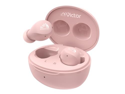 JVCケンウッド Victor HA-A6T-P ワイヤレスイヤホン Bluetooth Ver.5.4 合計23時間再生 マイク付き 小型 軽量 防水 ピンク HA-A6Te a34f0ad6