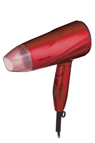 テスコム (TESCOM) ドライヤー マイナスイオン 折りたたみ 大風量 軽量 冷温風 ione レッド(ピンク) TD330B-P/Et 4d94cf2c