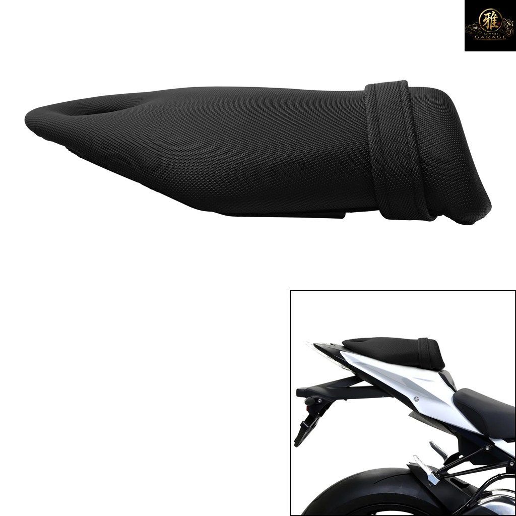 BMW S1000RR 2009-2018 HP4 2012-2014 S1000R 2014-2020 2019 用ブラックモーターサイクルリアパッセンジャーシートクッション