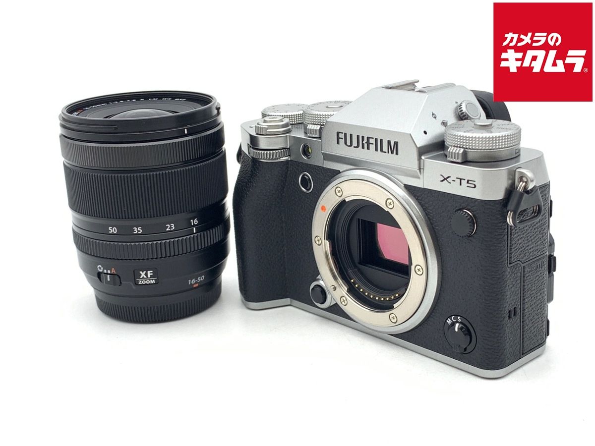 【中古】 【良品】 フジフイルム X-T5 JP XF16-50mmレンズキット シルバー