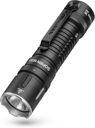 Sofirn SC33 懐中電灯 強力 LEDフラッシュライト 5200ルーメン 爆光 タクティカルライト USB-C充電式 IP68防水 無段階調光 ハンディライト 防災 停電対策 地震 登山 キャンプ 夜釣り/ bfc764d9