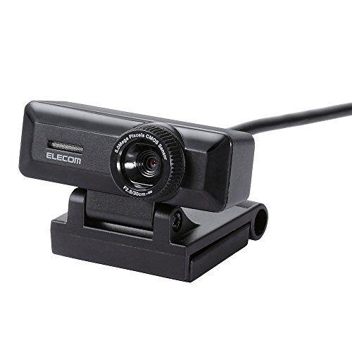 エレコム WEBカメラ UCAM-C750FBBK マイク内蔵 フルHD 1080p 30FPS 500万画素 高精細ガラスレンズ ケーブル長1.5m ブラック″mn 3396108d