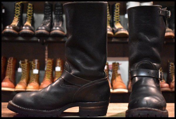 【8.5E? 良品 旧ロゴ】WESCO ウエスコ ボス ブラック 黒 11インチハイト ビブラム100 エンジニア ブーツ BOSS HOPESMORE【GE412】